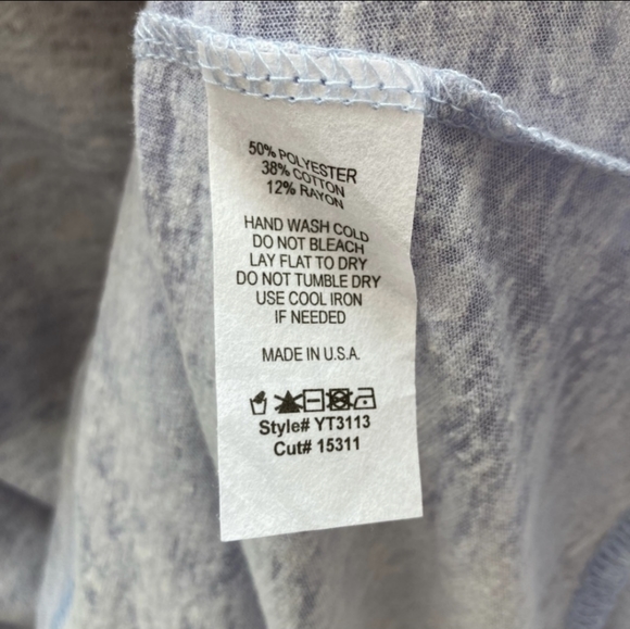 Free People Movement Acid Wash Burnout Tank Top Light Blue - Picture 5 of 5